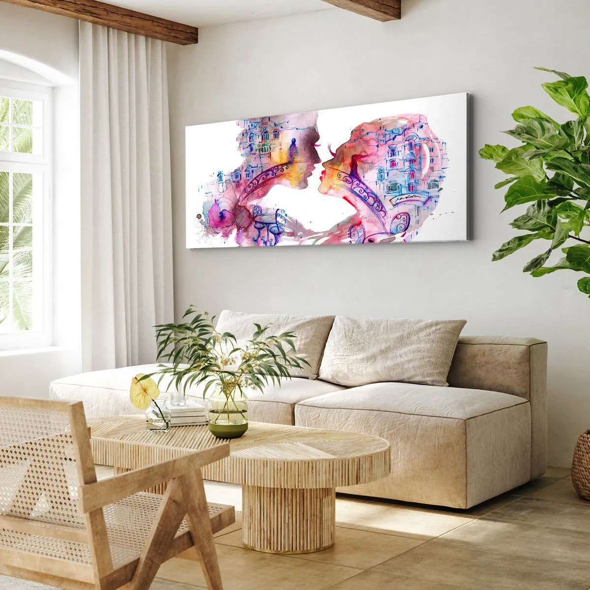 Lærredstryk - Billede på lærred - Sukkenes hemmelige bro - 120x50 cm