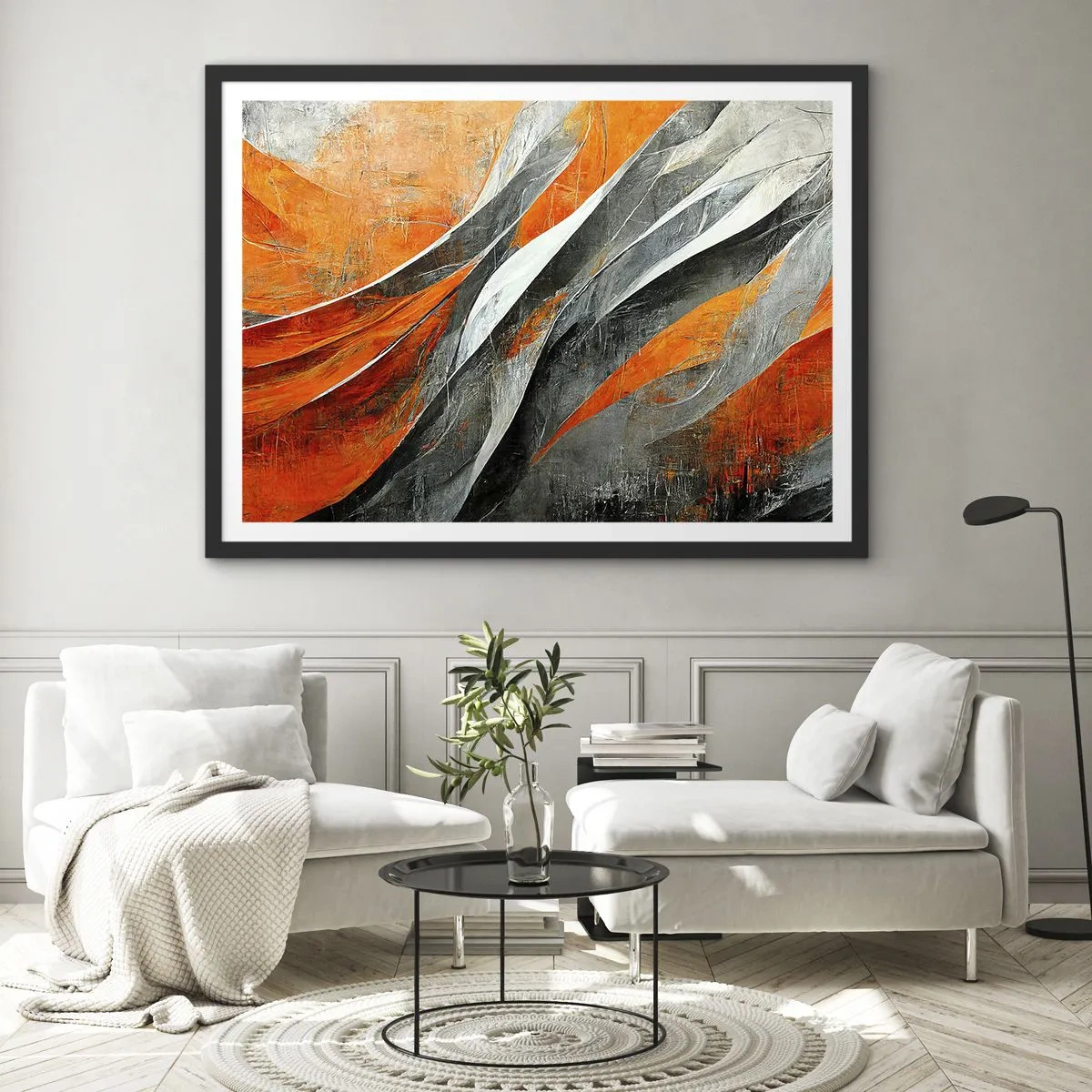 Plakat i sort ramme - Varme og kulde - 50x40 cm