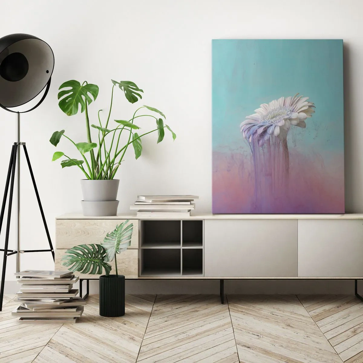 Lærredstryk - Billede på lærred - Blomster efter døden - 50x70 cm