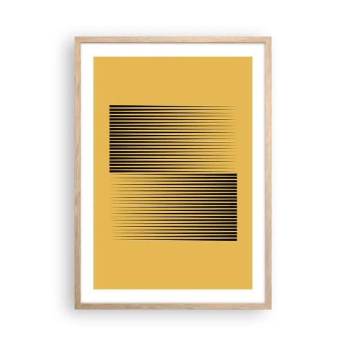 Plakat i ramme af lyst egetræ - Modsætningernes kvadrat - 50x70 cm