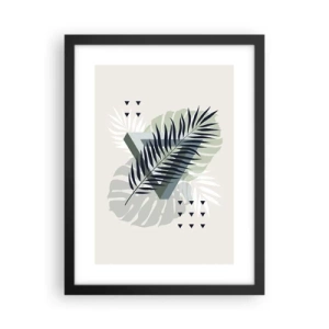 Plakat i sort ramme - Natur og geometri - to ordener? - 30x40 cm