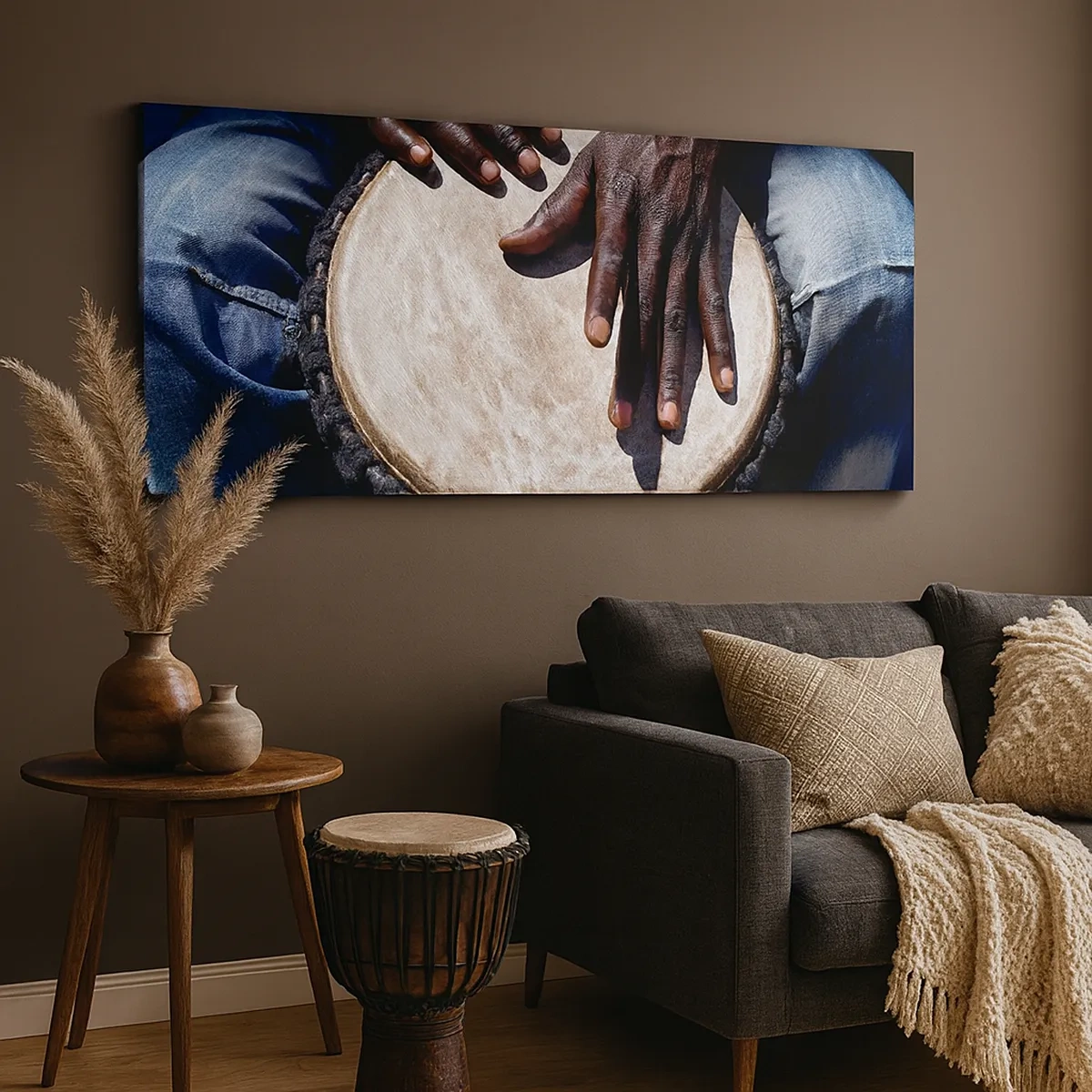 Lærredstryk - Billede på lærred - Lev i takt med din rytme - 30x30 cm