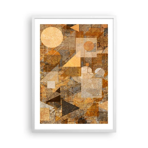 Plakat i hvid ramme - Kubistisk bronzeundersøgelse - 50x70 cm