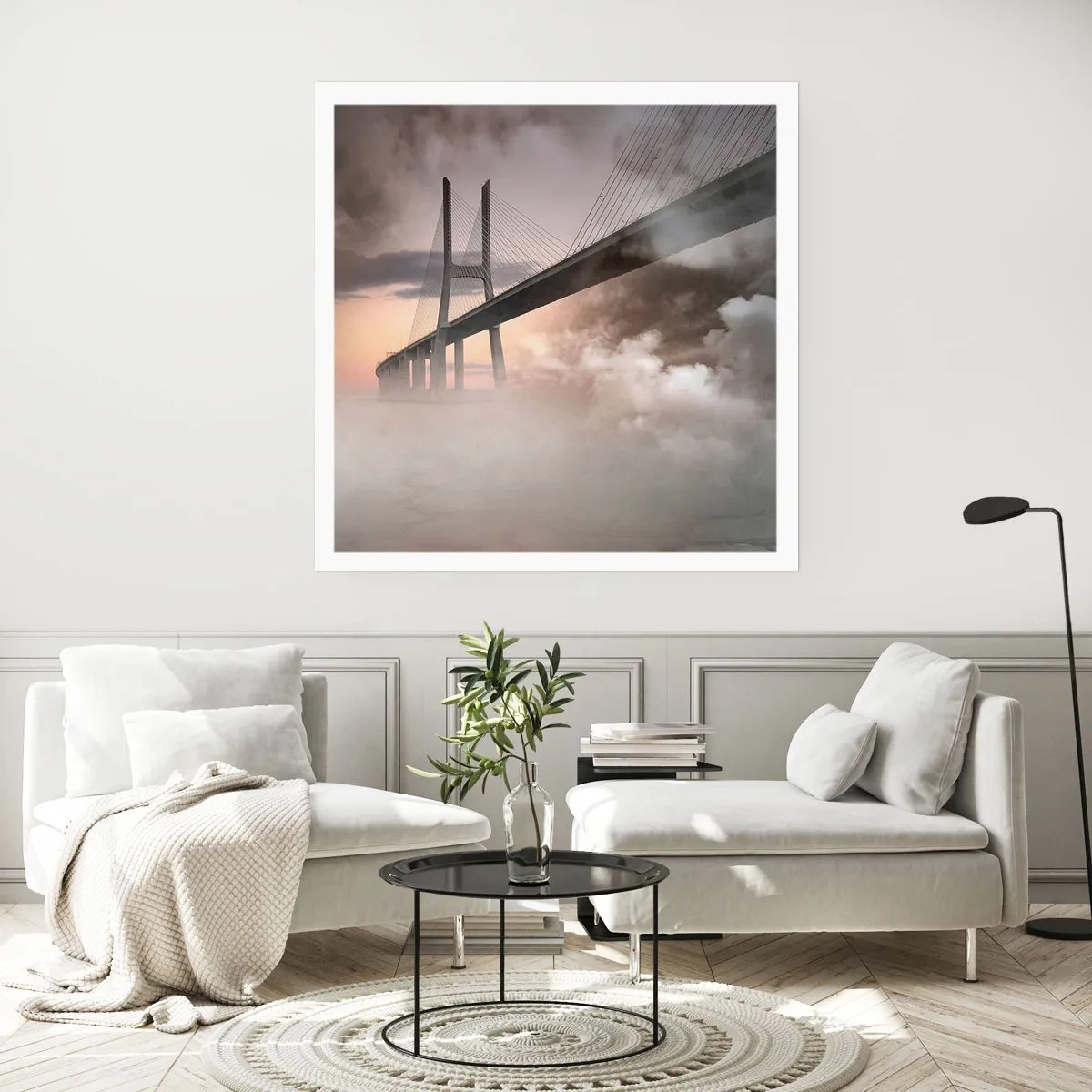 Plakat - På en flod, der ikke eksisterer - 60x60 cm