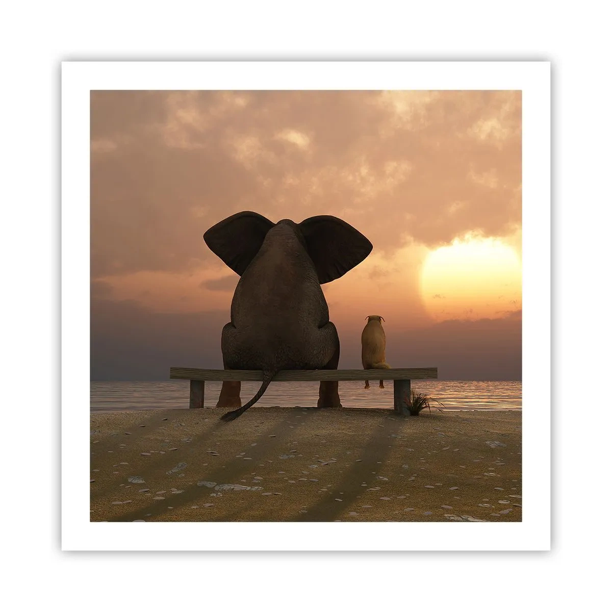 Plakat - Det er godt at være stille sammen - 60x60 cm