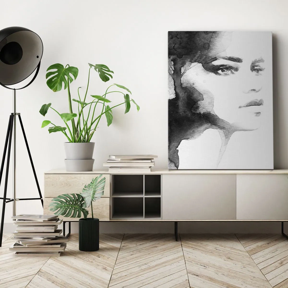 Lærredstryk - Billede på lærred - Lavet af mystik og tåge - 45x80 cm