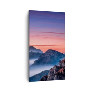 Lærredstryk - Billede på lærred - Over dalene - 45x80 cm