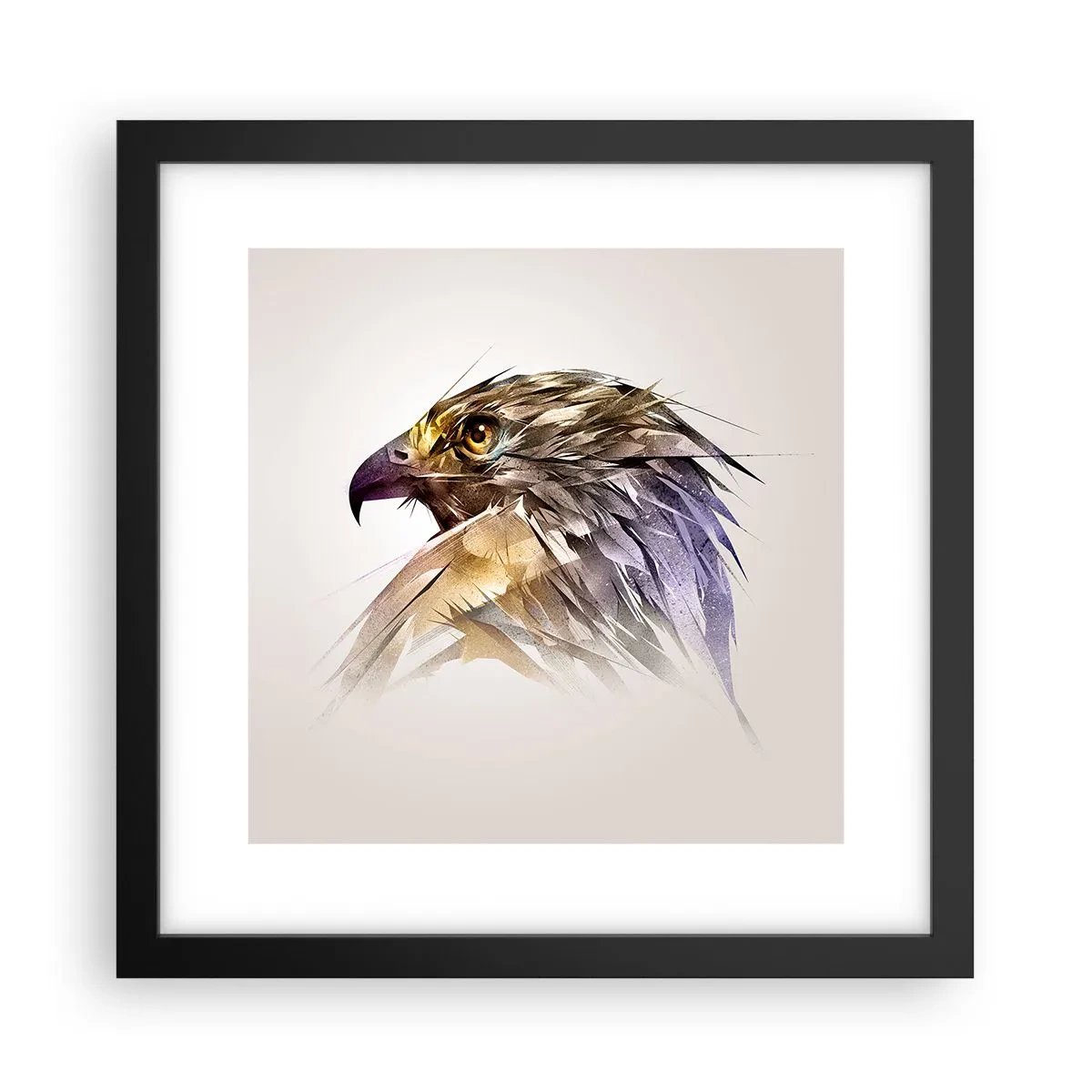 Plakat i sort ramme - Portræt af en kriger - 30x30 cm