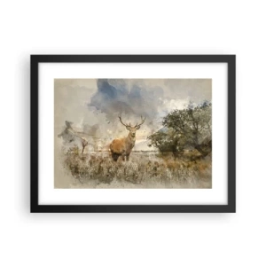 Plakat i sort ramme - Værdighed - styrke - værdighed - 40x30 cm