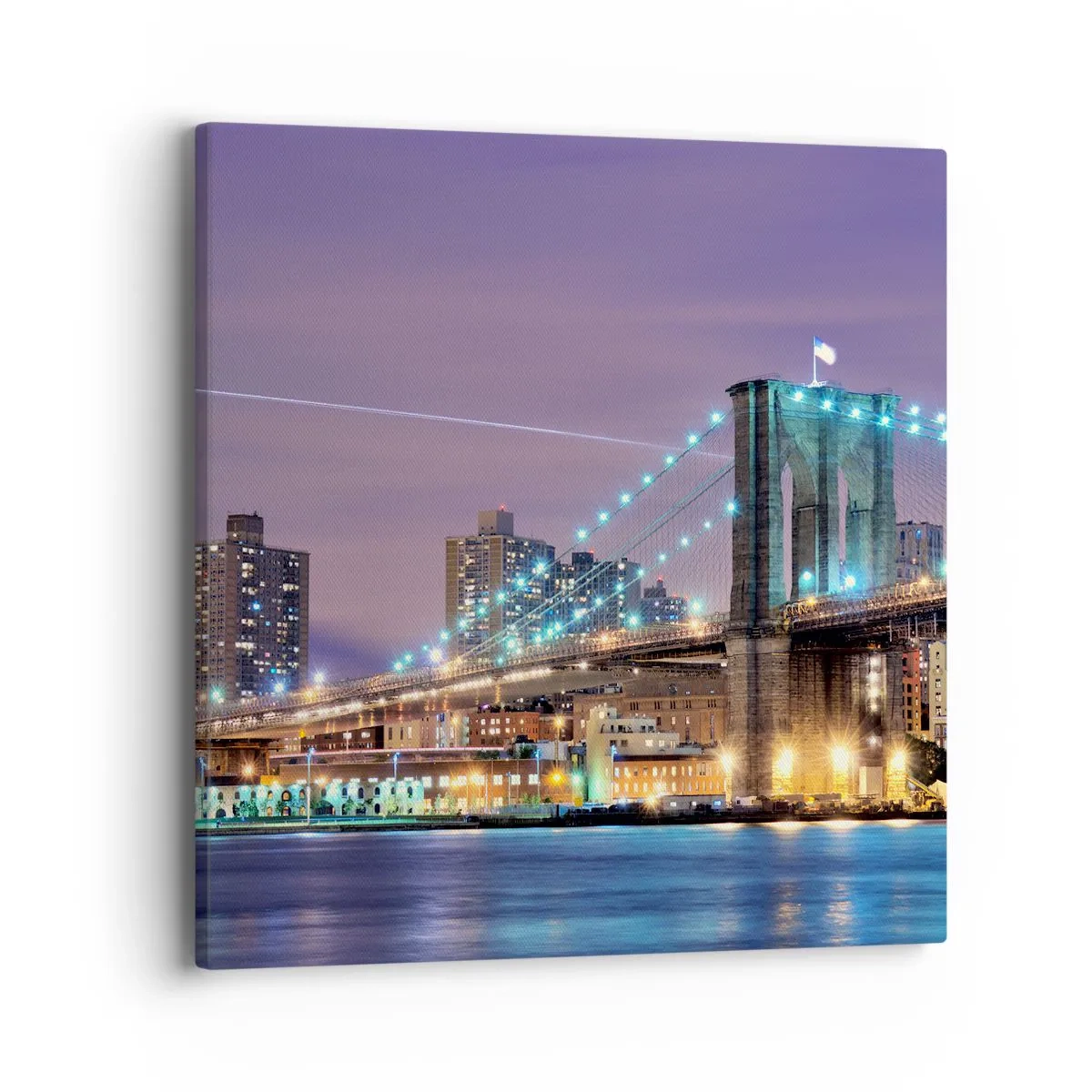 Lærredstryk - Billede på lærred - I mange år har Brooklyn Bridge - 40x40 cm