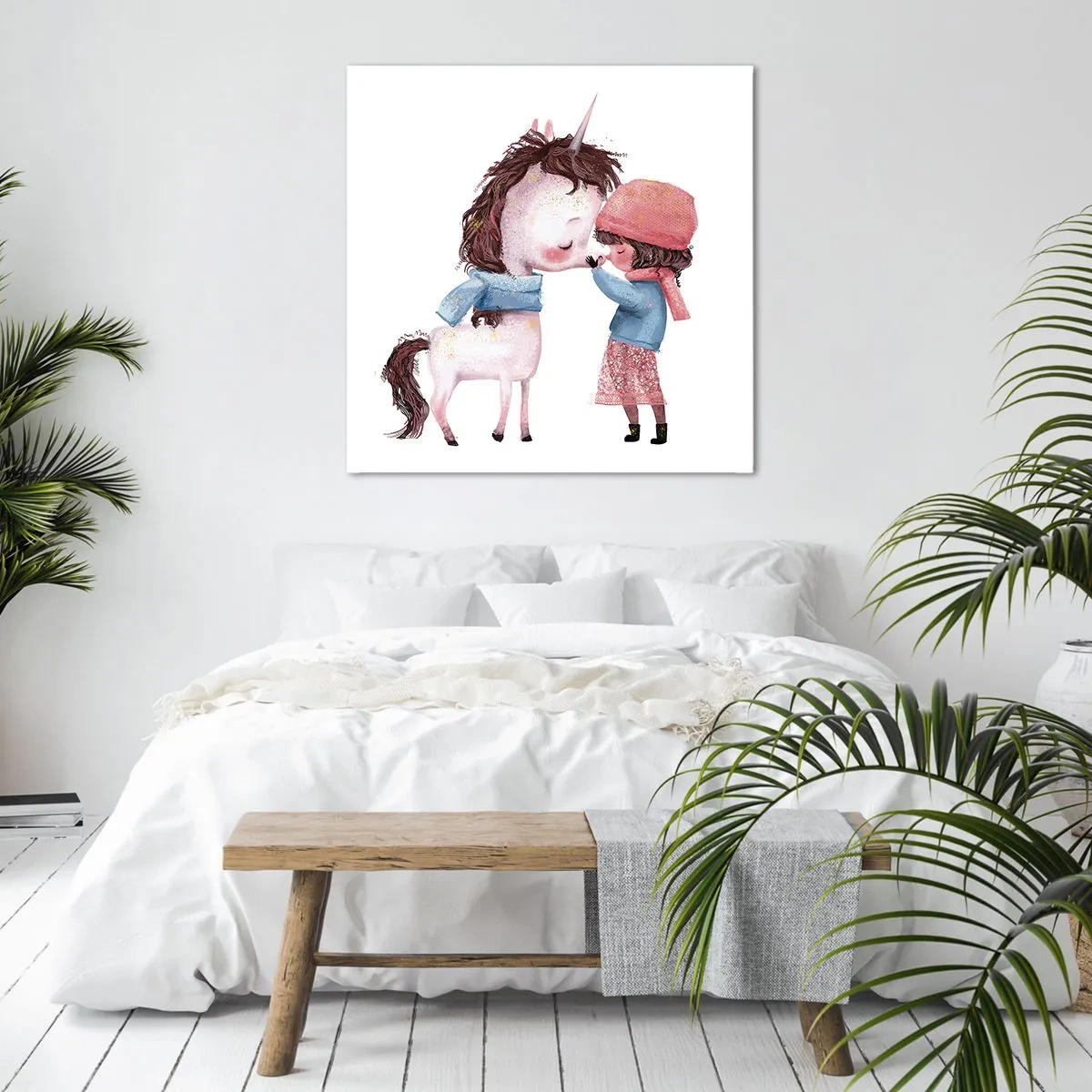 Lærredstryk - Billede på lærred - En vinterhistorie - 40x40 cm