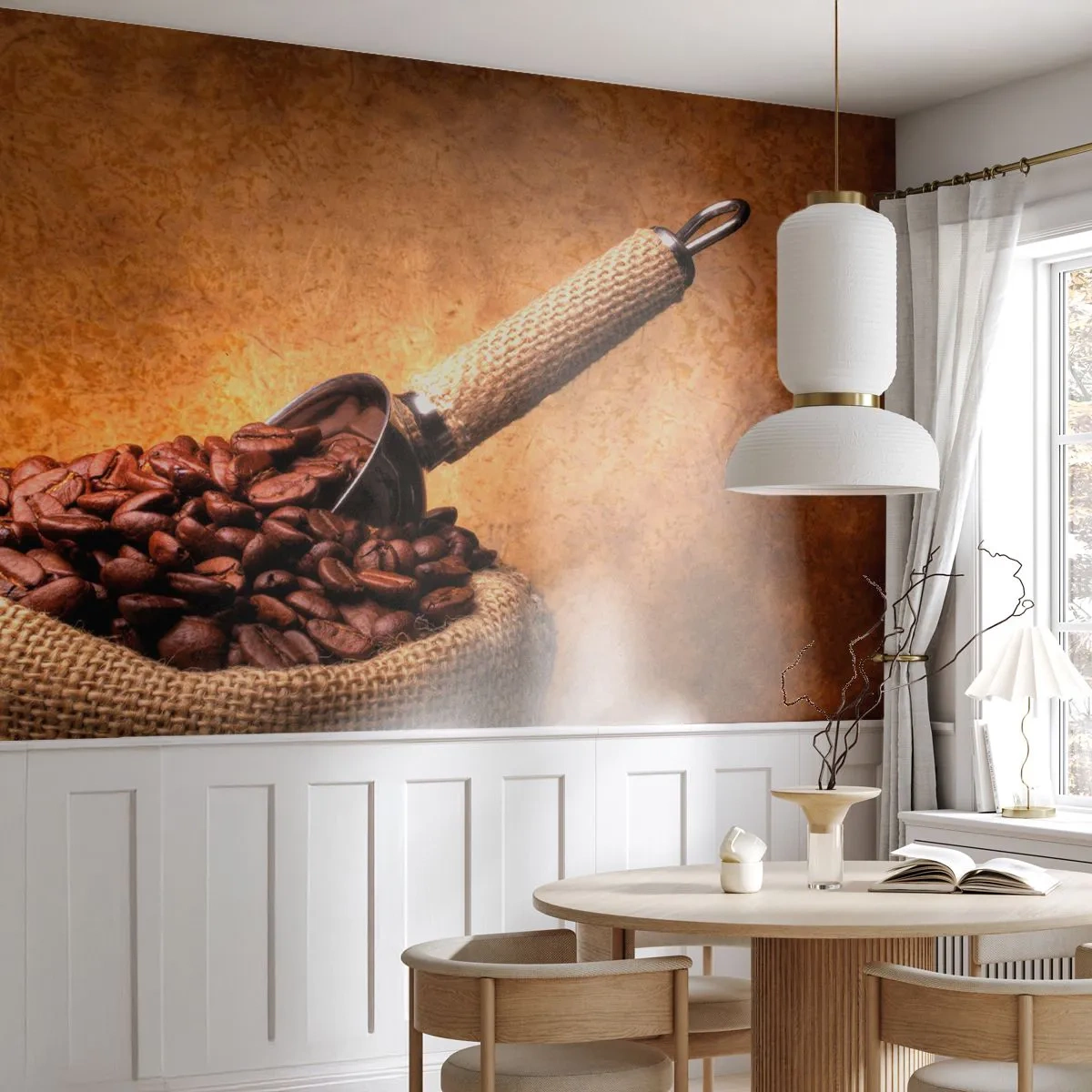 Fototapet Premium Sand - Ved smagsens kilde - Gastronomi, Kaffe, Aroma - 100x70 cm