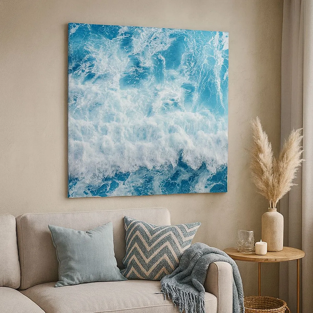 Lærredstryk - Billede på lærred - Glædeligt og i spring - 30x30 cm