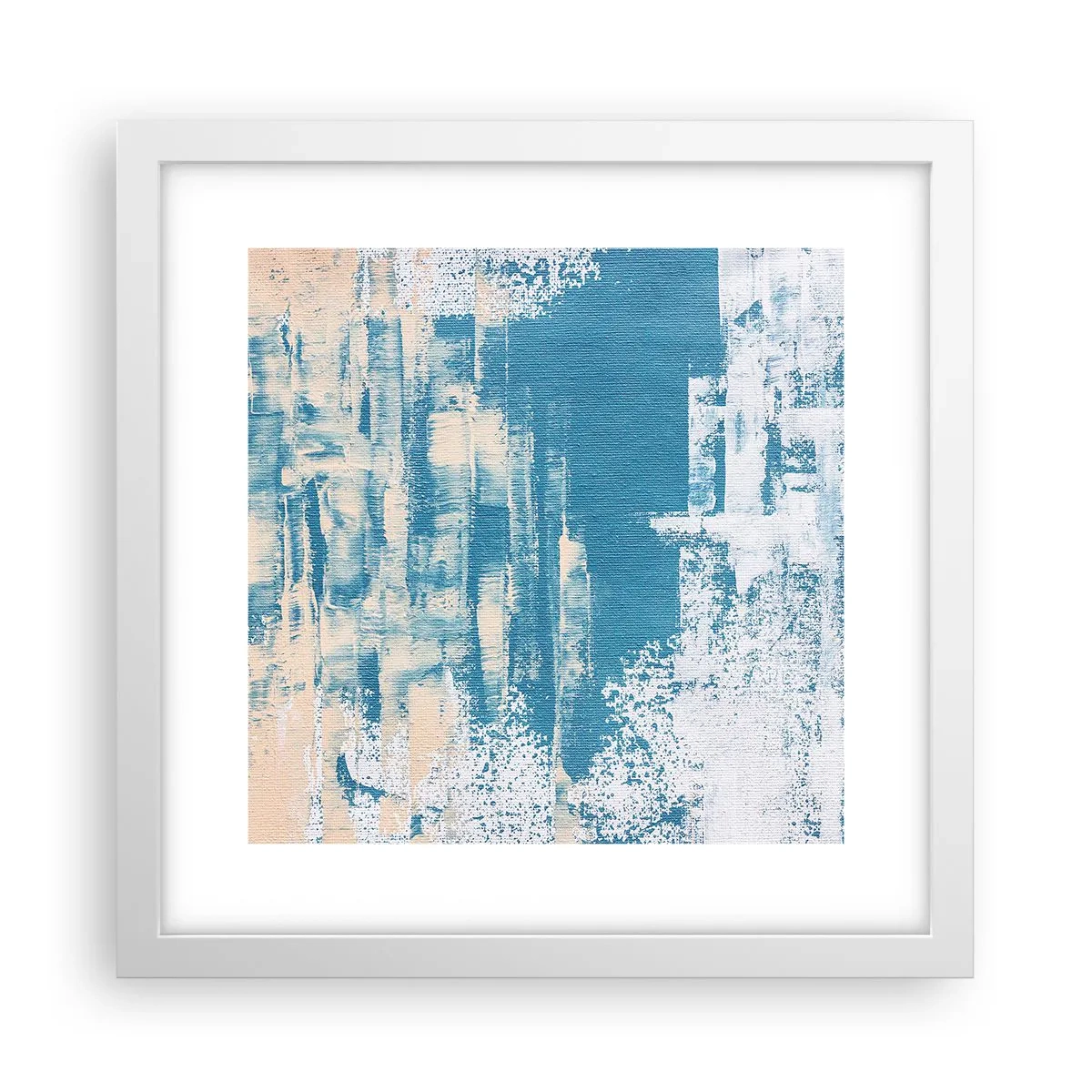 Plakat i hvid ramme - Gennem istappen - 30x30 cm