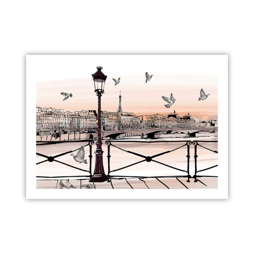Plakat - Over Paris' hustage - 70x50 cm