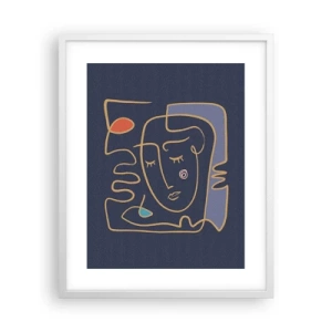 Plakat i hvid ramme - I drømmerier - 40x50 cm