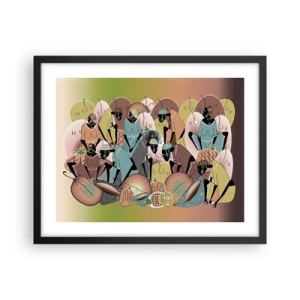 Plakat i sort ramme - Den store fejring er på vej - 50x40 cm