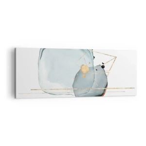 Lærredstryk - Billede på lærred - En undersøgelse af dråber - 140x50 cm