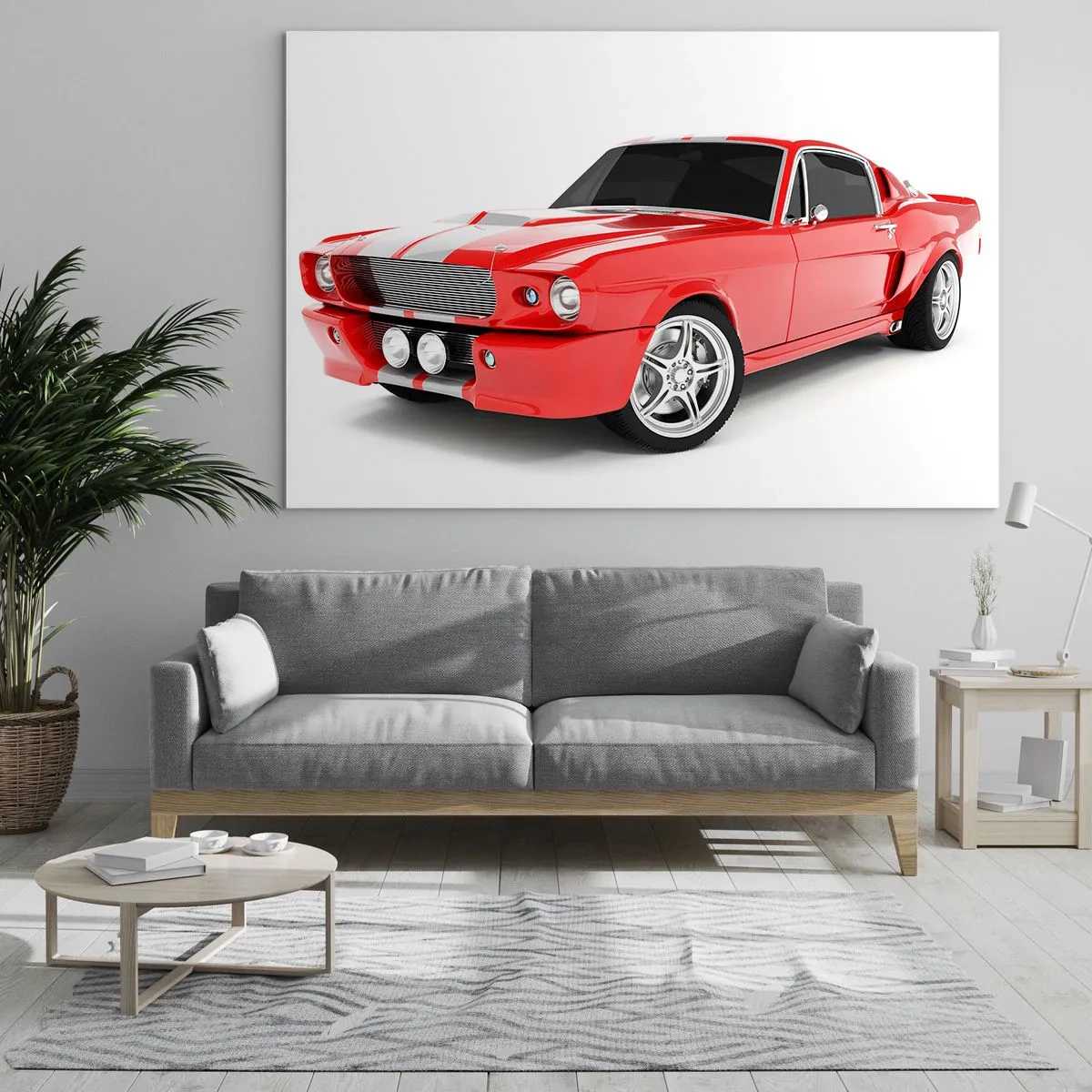 Billede på glas - Mustang så hurtigt som vinden - 100x70 cm