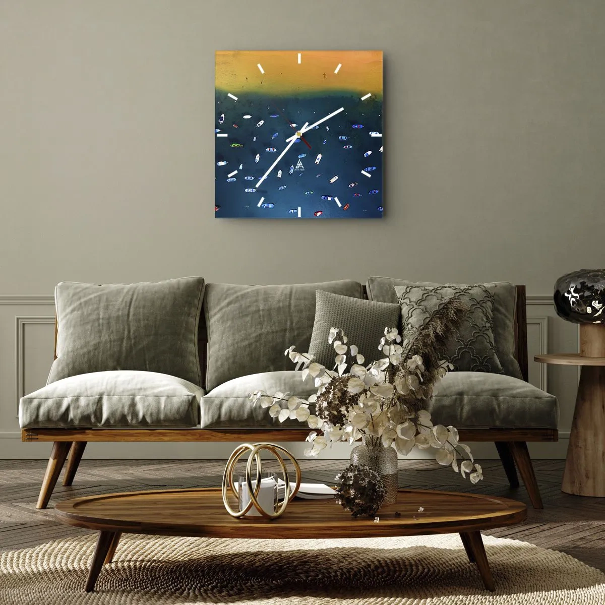 Vægur, Uret - En ferieleg - 40x40 cm