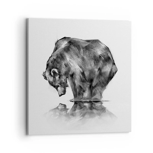 Lærredstryk - Billede på lærred - Dejligt at se nogen tæt på - 70x70 cm