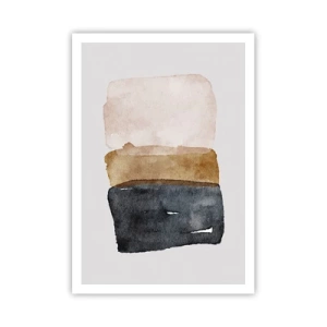 Plakat - Sammensætning af jordfarver - 70x100 cm