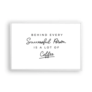 Plakat i hvid ramme - Hemmeligheden bag succes - 91x61 cm