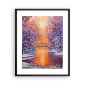 Plakat i sort ramme - Lad os mødes her - 40x50 cm