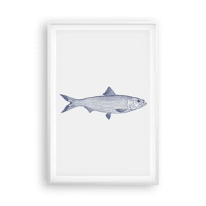 Plakat i hvid ramme - Hilsner fra de nordlige have - 61x91 cm