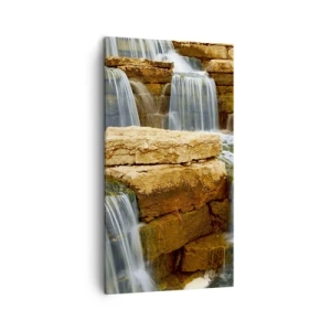 Lærredstryk - Billede på lærred - Trappe til himlen - 45x80 cm