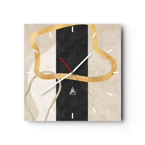 Vægur, Uret - Sløjfeformede former - 40x40 cm