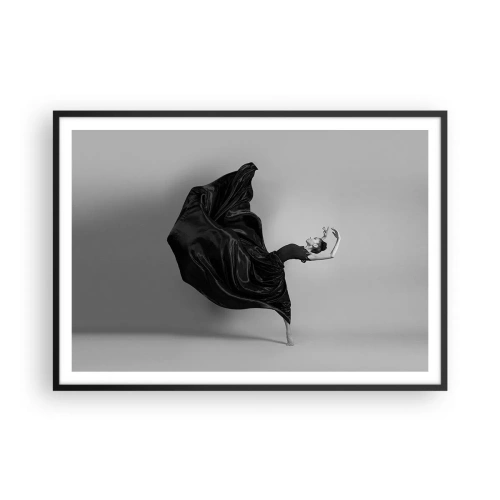 Plakat i sort ramme - Bevinget af musik - 100x70 cm