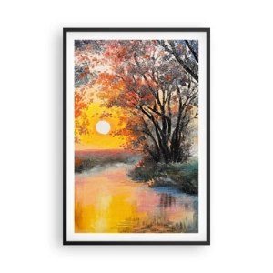 Plakat i sort ramme - Efterårs atmosfære - 61x91 cm