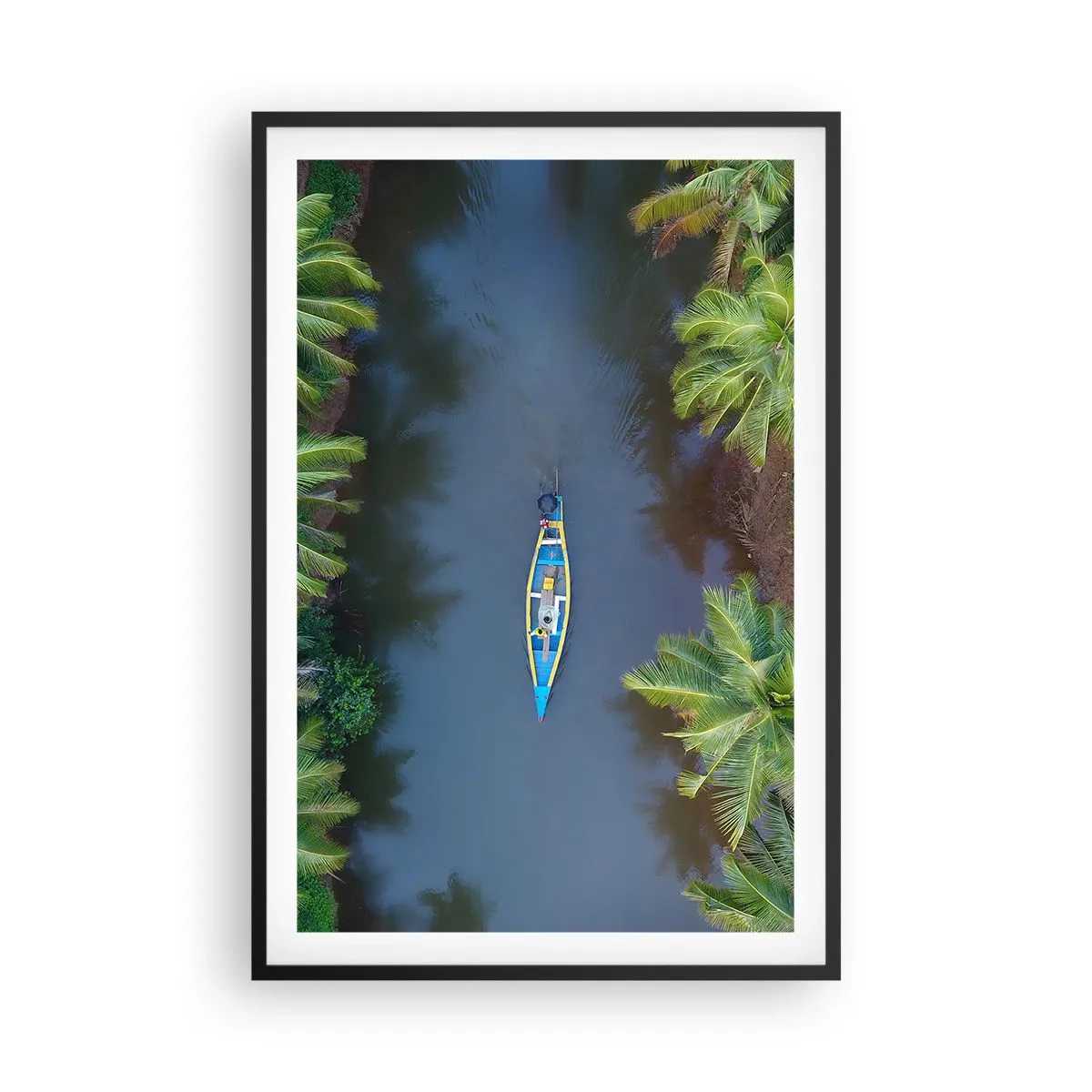 Plakat i sort ramme - På en tropisk sti - 61x91 cm