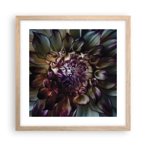 Plakat i ramme af lyst egetræ - Ungdommens blomstring - 40x40 cm