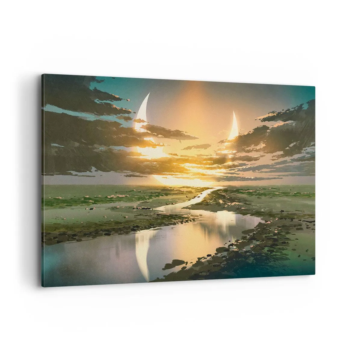 Lærredstryk - Billede på lærred - Et eller andet sted i en galakse langt, langt væk - 120x80 cm