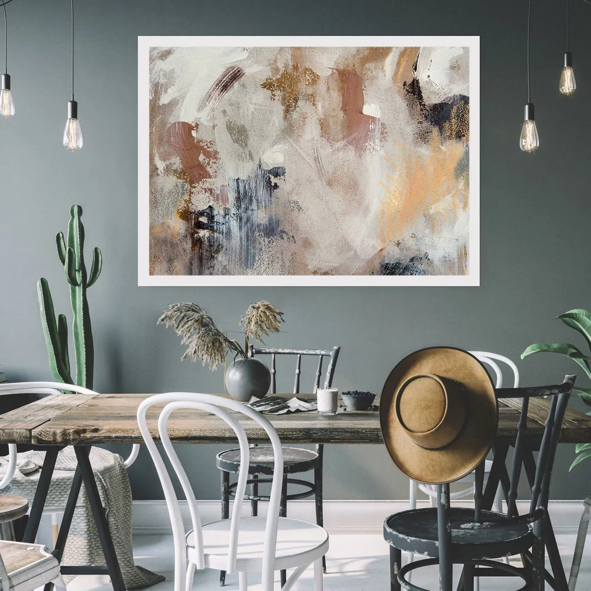 Plakat - Tågeagtig abstraktion - 50x40 cm