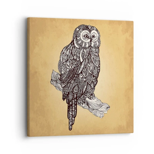 Lærredstryk - Billede på lærred - Indviklede ornamenter af visdom - 30x30 cm