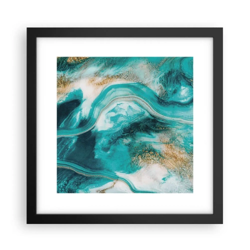 Plakat i sort ramme - Flod af guld - 30x30 cm