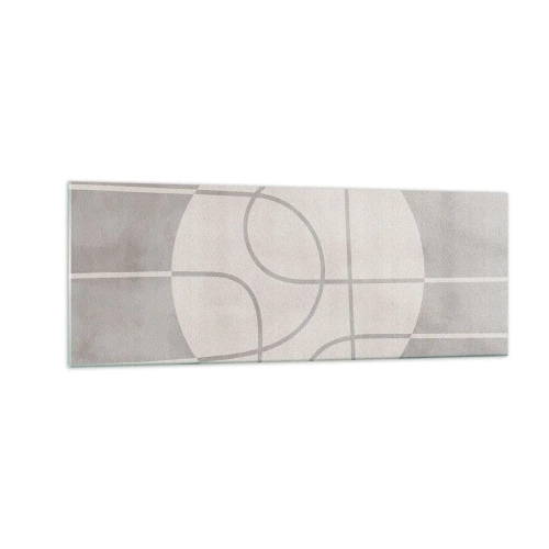 Billede på glas - Cirkulær og lige frem - 140x50 cm