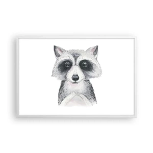 Plakat i hvid ramme - Et øjeblik til at trække på skuldrene - 91x61 cm