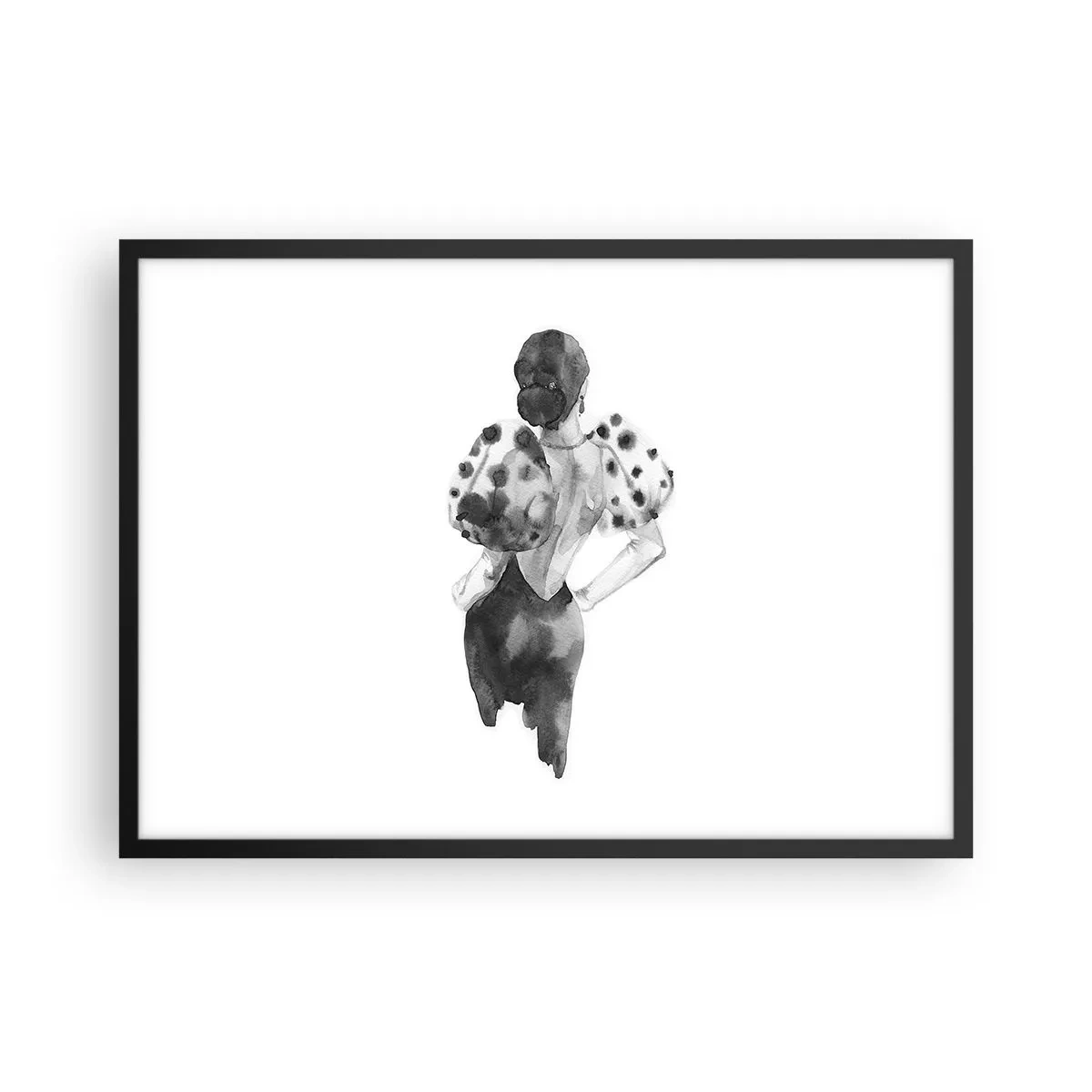 Plakat i sort ramme - Den gik lige forbi - 70x50 cm
