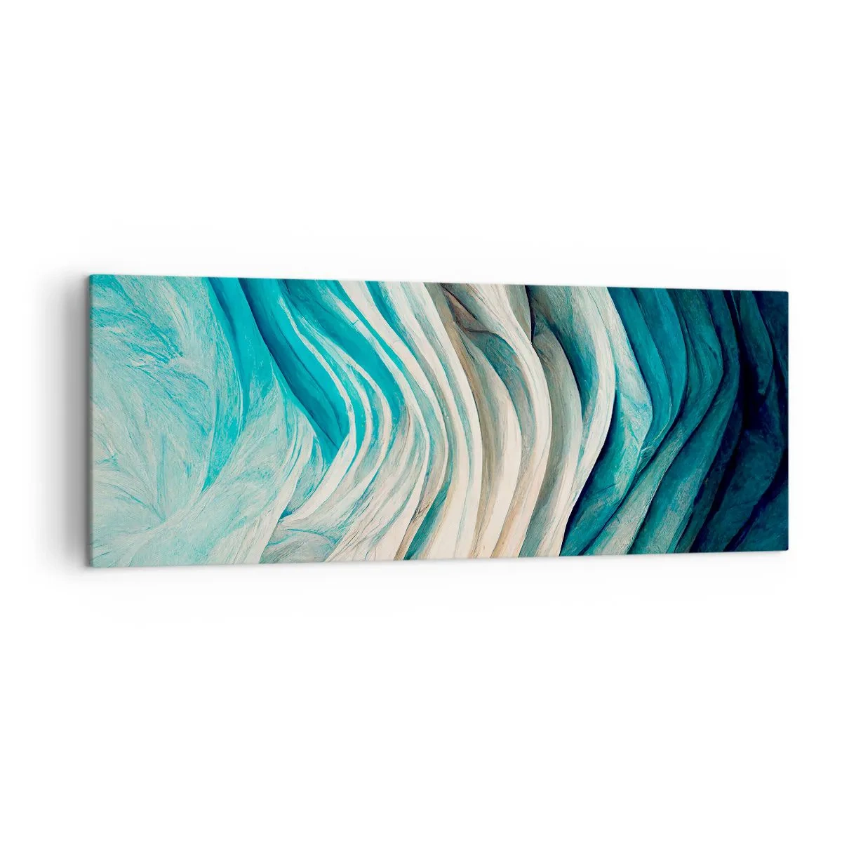 Lærredstryk - Billede på lærred - Blå umættelighed - 140x50 cm