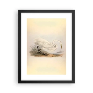 Plakat i sort ramme - Dame på sivene - 30x40 cm