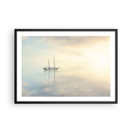 Plakat i sort ramme - I et hav af stilhed - 70x50 cm