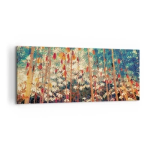 Lærredstryk - Billede på lærred - Bladenes hemmelige liv - 100x40 cm