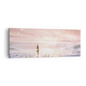 Lærredstryk - Billede på lærred - I lyset af en drøm - 140x50 cm