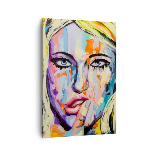 Lærredstryk - Billede på lærred - Se hende lige i øjnene - 70x100 cm