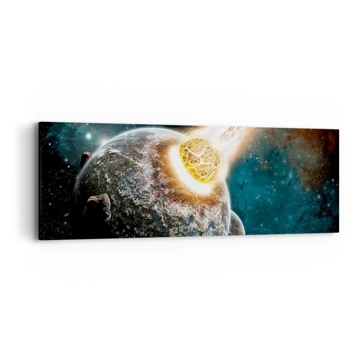 Lærredstryk - Billede på lærred - Udslettelse eller fødsel? - 90x30 cm