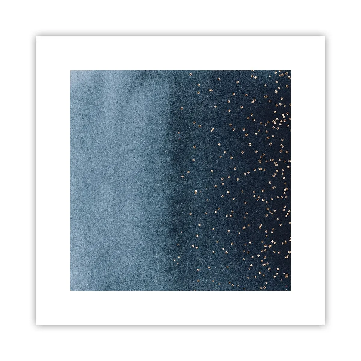 Plakat - Sammensætning - blå faser - 30x30 cm